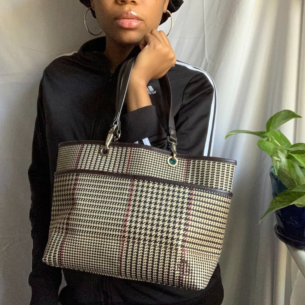 Ralph Lauren Houndstooth mini purse